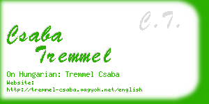 csaba tremmel business card